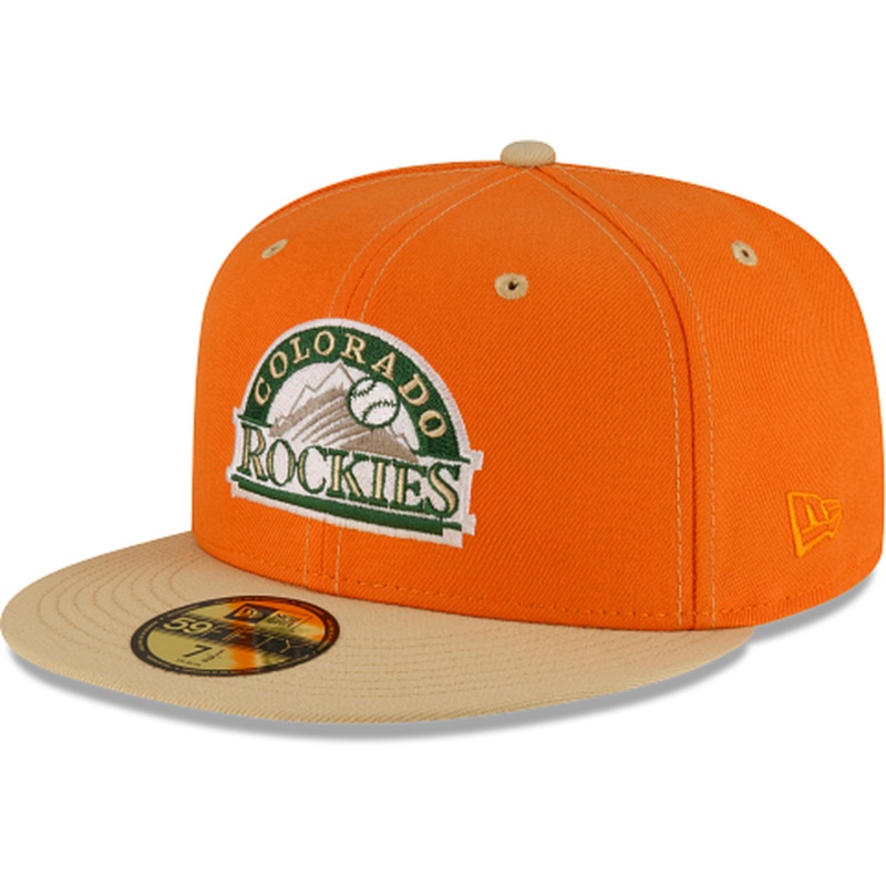 New Era Just Caps Orange Popsicle Colorado Rockies 2023 59FIFTY Fitted Hat