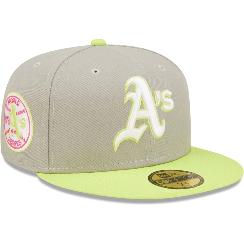 New Era Oakland Athletics Gray/Green 1973 World Series Cyber 59FIFTY Fitted Hat