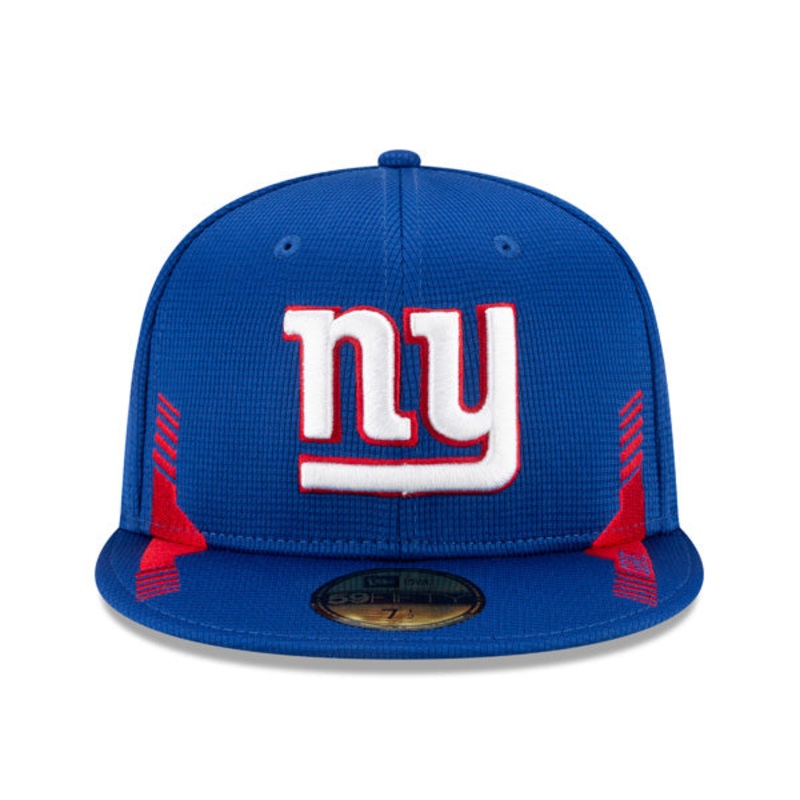 New York Giants New Era 2021 NFL Official Sideline HOME 59Fifty Fitted Hat – Royal/Red 7 7/8