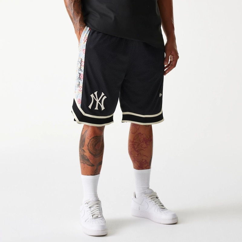 New York Yankees MLB Infill Black Mesh Shorts XS