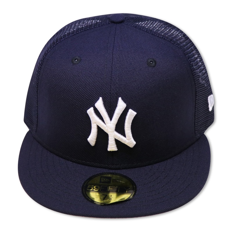NEW YORK YANKEES TRUCKER MESH NEW ERA 59FIFTY FITTED (GREY BOTTOM) 67/8