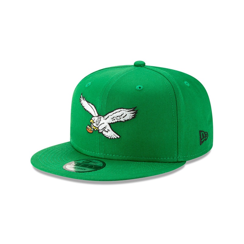 Philadelphia Eagles New Era THROWBACK 9Fifty Snapback NFL Hat – Kelly Green
