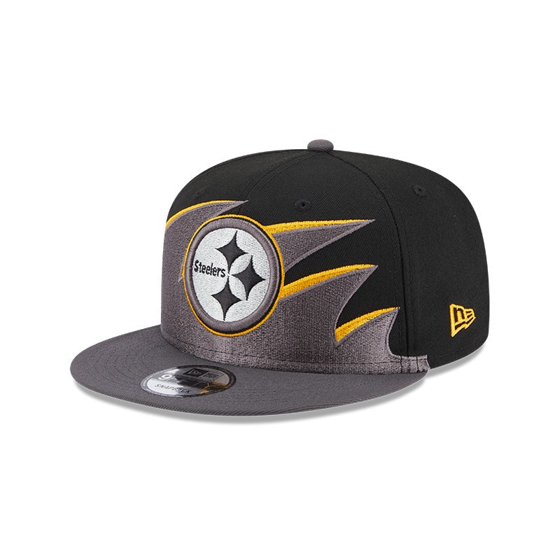 Pittsburgh Steelers NFL New Era Tidal Wave 9FIFTY Snapback Hat – Black/Graphite