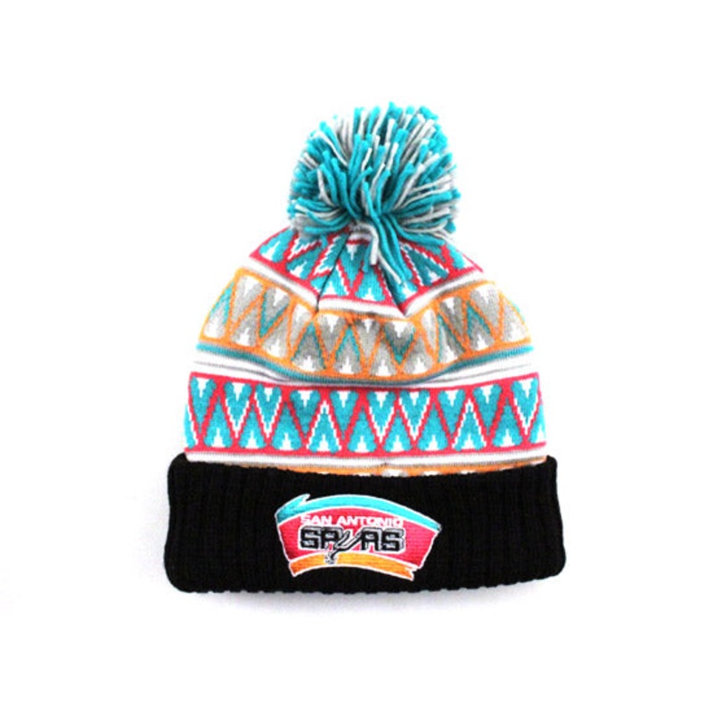 San Antonio Spurs Mitchell and Ness Cuffed Knit Beanies (2015) One Size