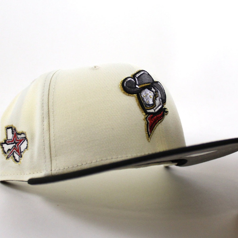 Sugar Land Space Cowboys Astros Patch New Era 59Fifty Fitted Cap (Chrome White Black Gray Under Brim) 6 7/8