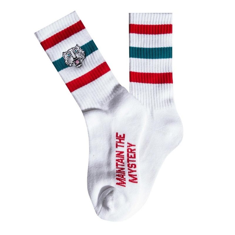 The Hundreds Tiger Crew Sock (White) One Size