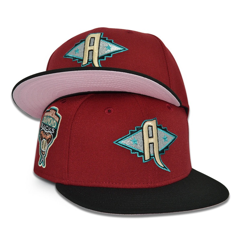 Arizona Diamondbacks “ANSWERBACKS” Exclusive New Era 59Fifty Fitted Hat – Brick/Black/Pinky UV 6 7/8