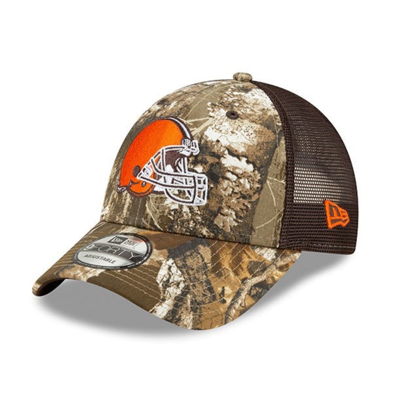 Cleveland Browns New Era Trucker Mesh 9FORTY Snapback Hat – Realtree Camo