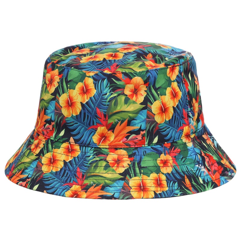 Crowns By Lids Tropical Bucket Hat – Green/Yellow Adjustable