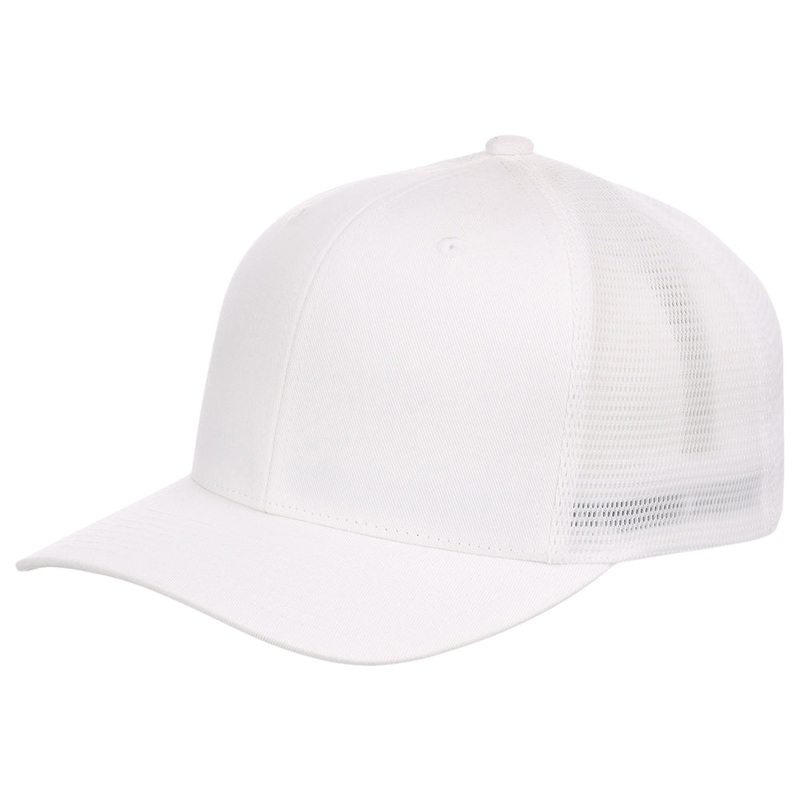 Flexfit Blank 110 Trucker Cap – White Adjustable