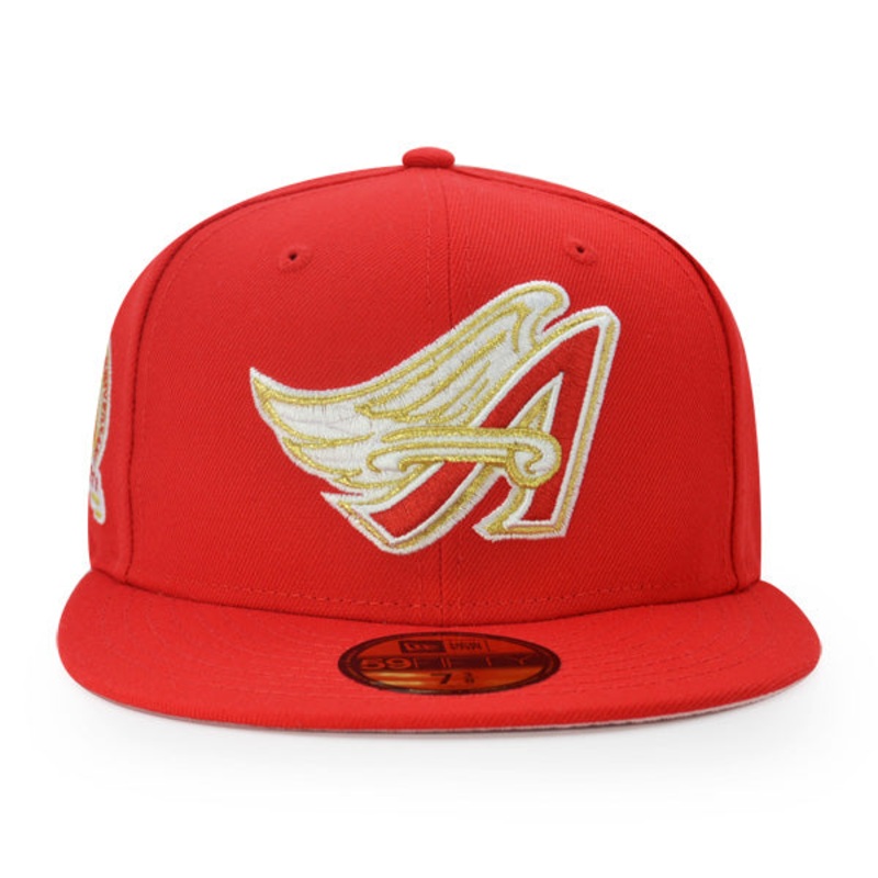 New Era Anaheim Angels 50th Anniversary Red/Gold 59FIFTY Fitted Hat