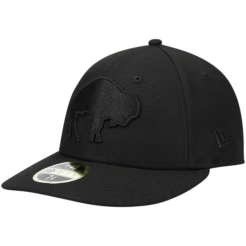 New Era Black Buffalo Bills Historic Logo Low Profile 59FIFTY Fitted Hat