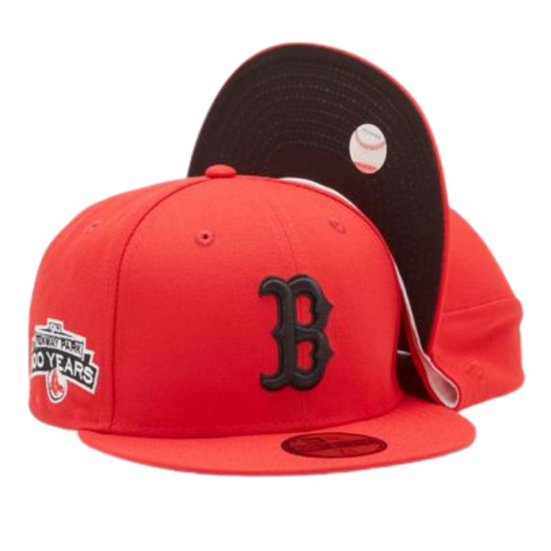 New Era Boston Red Sox “Licorice” Black Under Brim 59FIFTY Fitted Hat