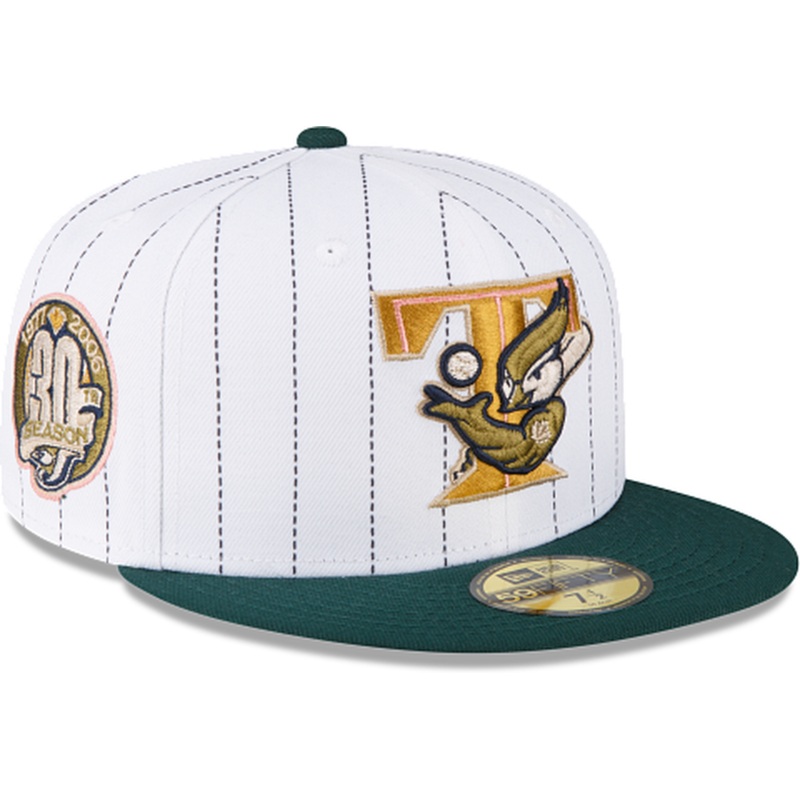 New Era Just Caps White Pinstripe Toronto Blue Jays 59FIFTY Fitted Hat
