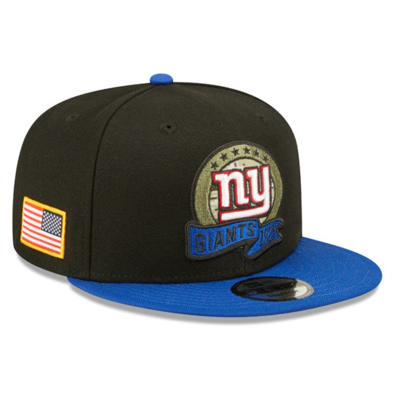 New York Giants NFL 2022 Salute to Service 9FIFTY Snapback Hat – Black/Royal