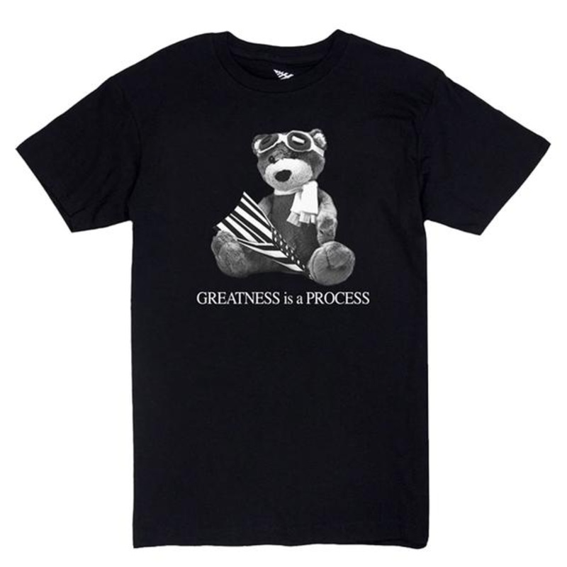 PAPER PLANES AVIATOR BEAR BLACK TEE S