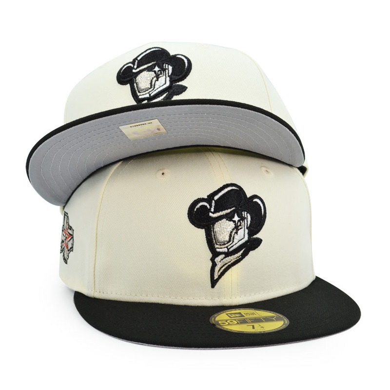 Sugarland Space Cowboys ASTROS Side Patch  Exclusive New Era 59Fifty Fitted Hat -Chrome/Bk 6 7/8