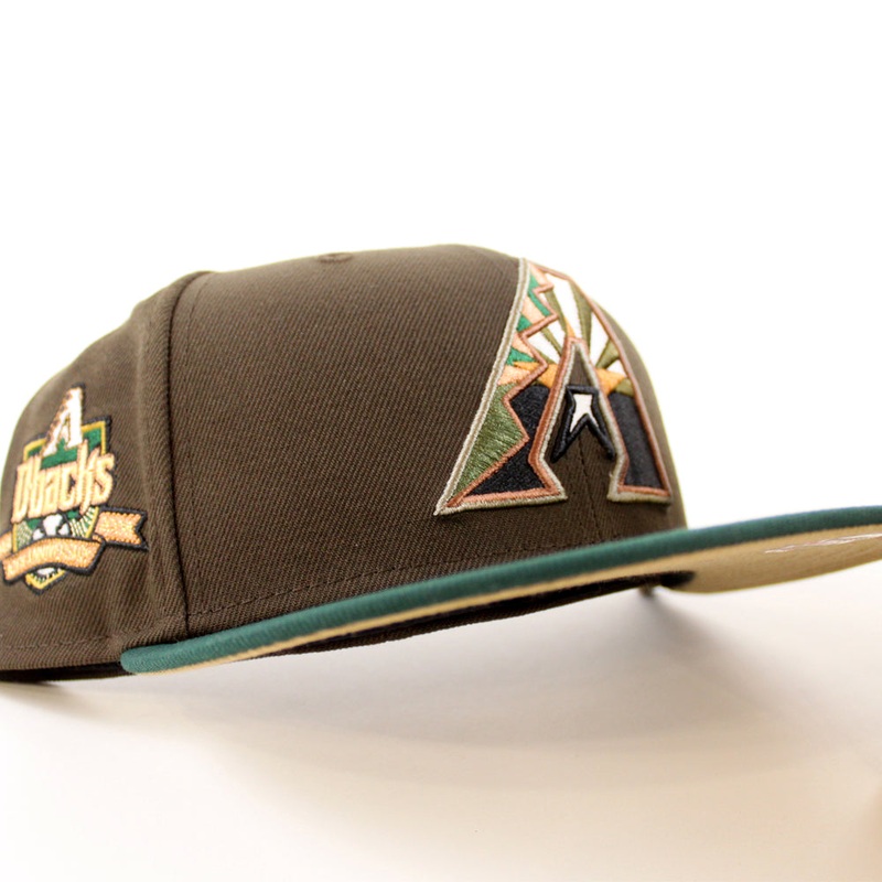 Arizona Diamondbacks 10th Anniversary New Era 59Fifty Fitted Hat (Walnut Green Khaki Under Brim) 7