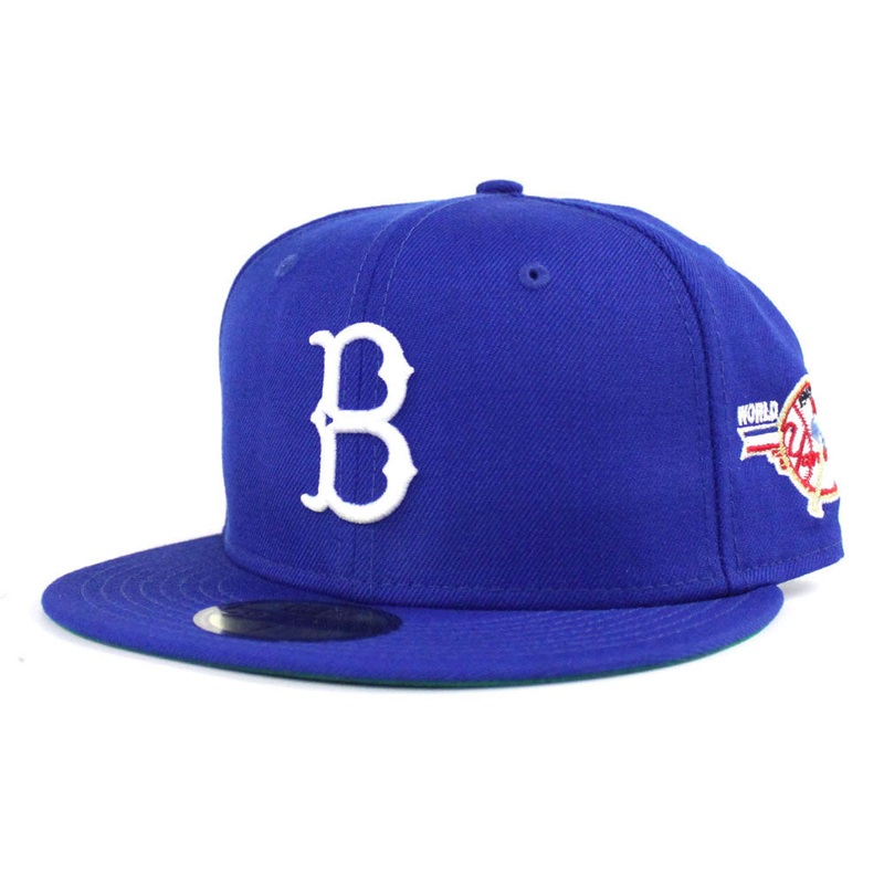 Brooklyn Dodgers 1947 World Series 59Fifty New Era Fitted Hat (Blue Green Under Brim) 7