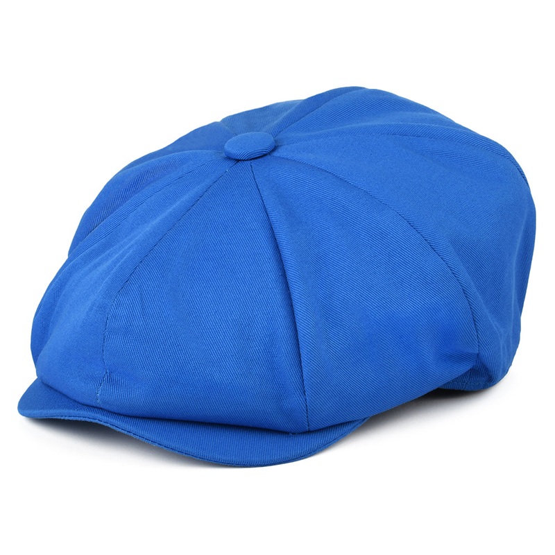Christys Cotton 8 Piece Newsboy Cap – Blue S