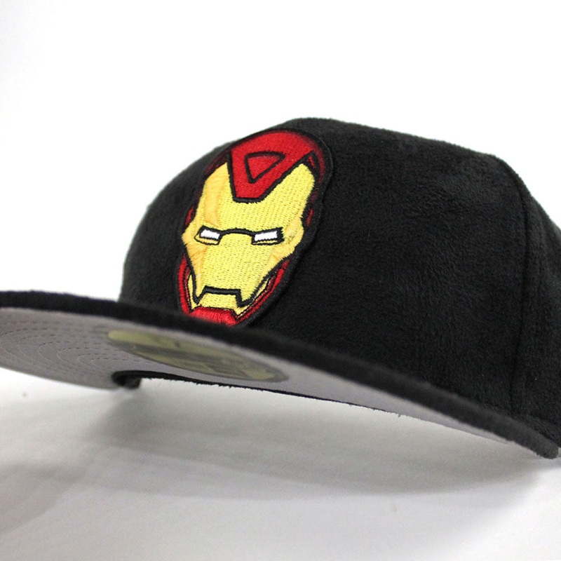 Iron Man New Era 59fifty Fitted Hats (Black Flux Suede Gray Under Brim) 7 1/8