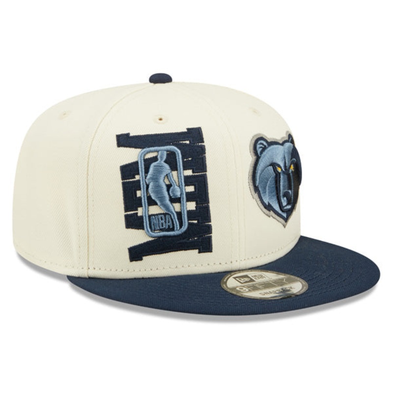 Memphis Grizzlies New Era 2022 NBA Draft 9FIFTY Snapback Adjustable Hat – Cream/Navy