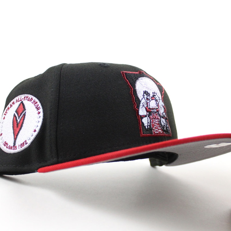 Minnesota Twins 1972 All Star Game New Era 59Fifty Fitted Hat (Black Scarlet Red Gray Under Brim) 7