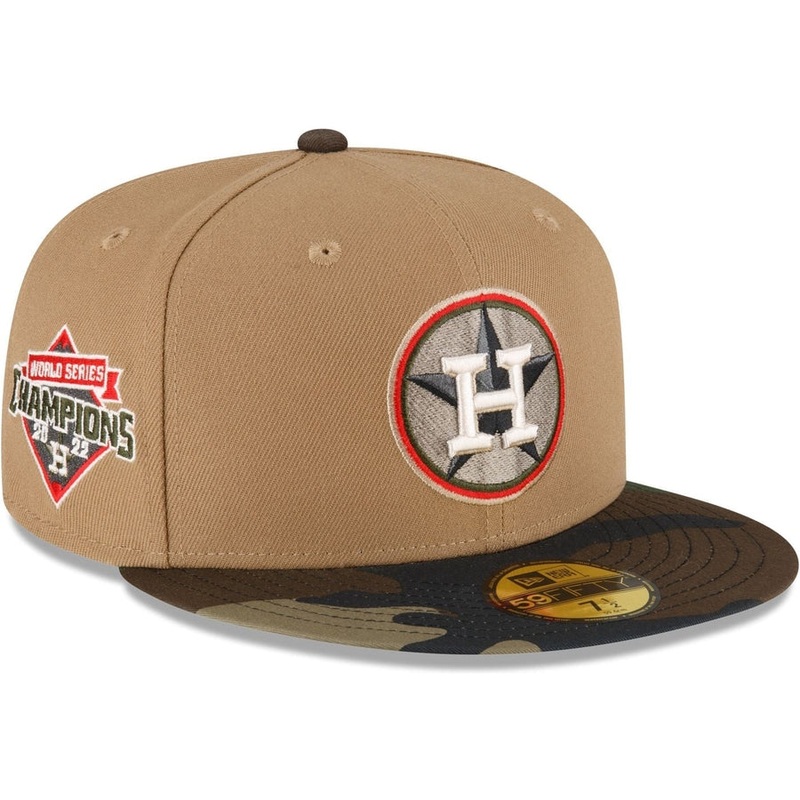 New Era Just Caps Camo Khaki Houston Astros 2023 59FIFTY Fitted Hat