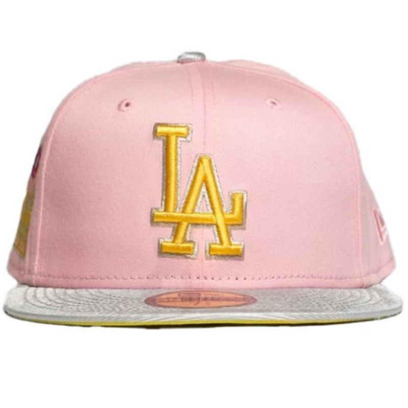 New Era Los Angeles Dodgers Skeleton Pink 60th Anniversary 59FIFTY Fitted Hat