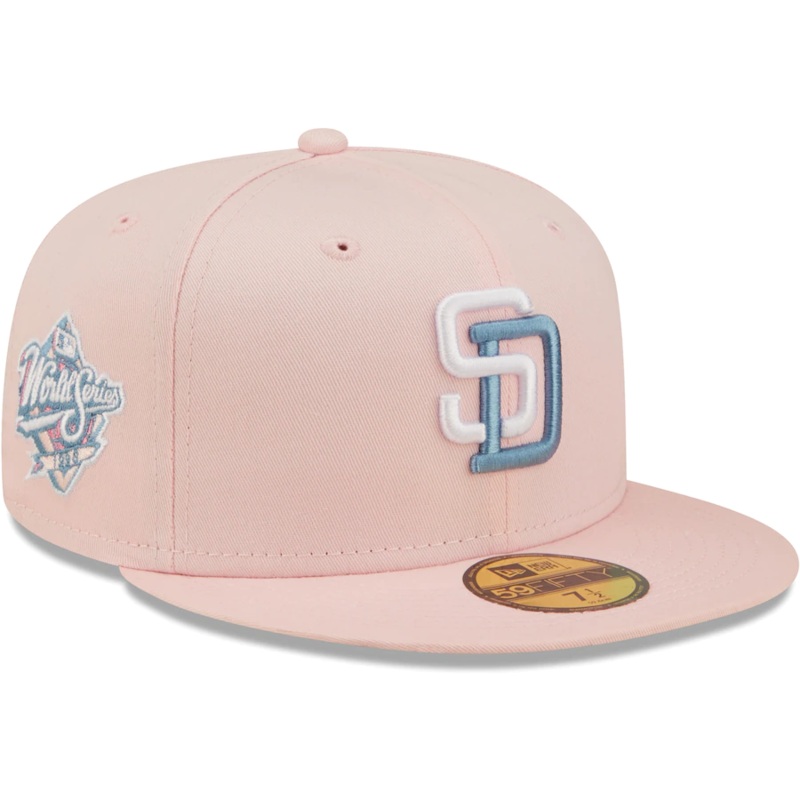 New Era San Diego Padres Pink/SKy Blue 1998 World Series Undervisor 59FIFTY Fitted Hat