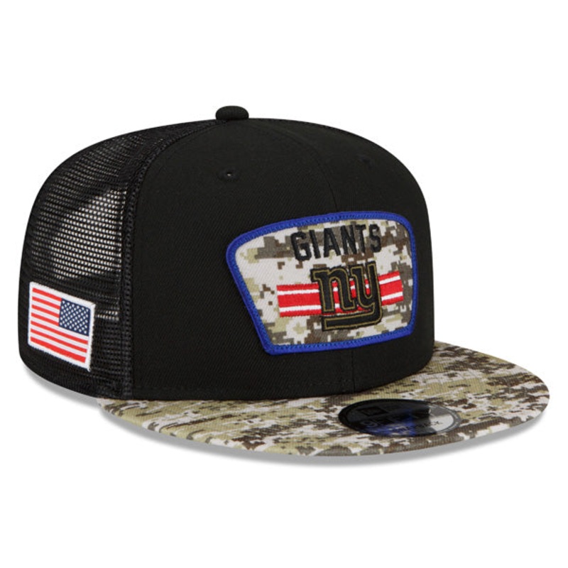 New York Giants NFL 2021 Salute to Service 9FIFTY Snapback Hat – Black/Camo