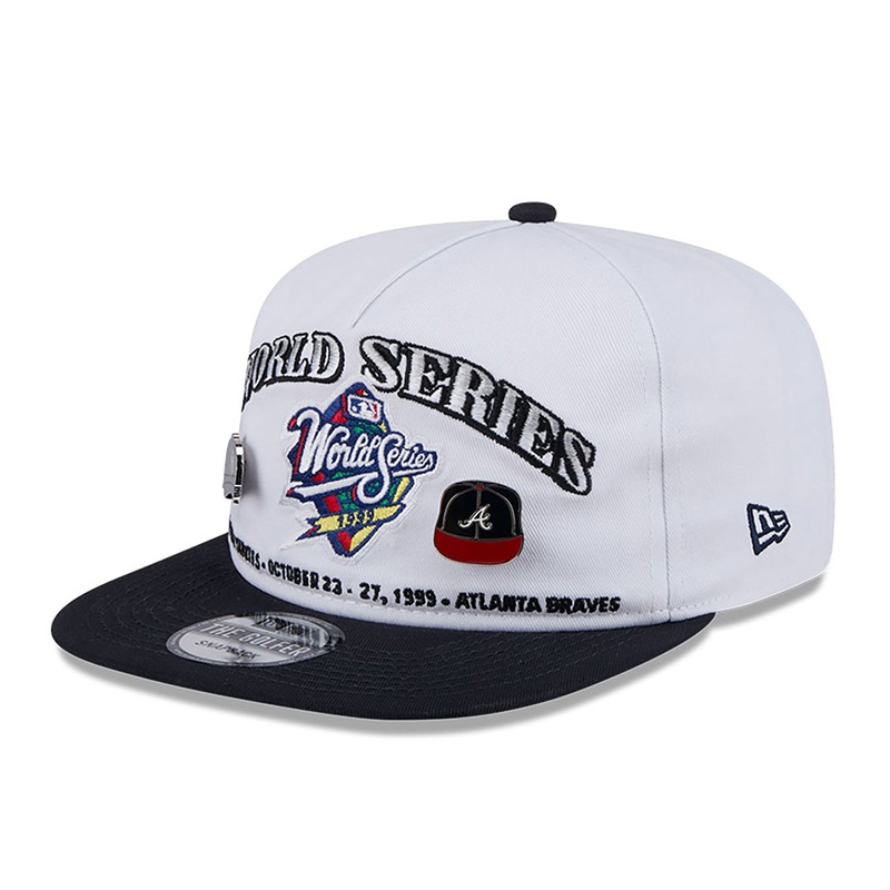 New York Yankees VS Atlanta Braves Championship Pin White Golfer Cap One Size