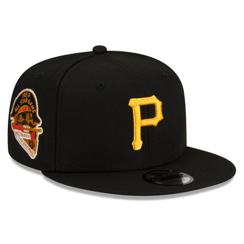 Pittsburgh Pirates Exclusive New Era 1959 ALL-STAR GAME Patch Up Snapback Hat – Black