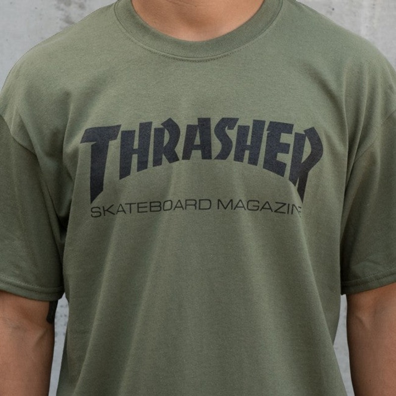 Thrasher Skate Mag T-Shirt (Army Green) s