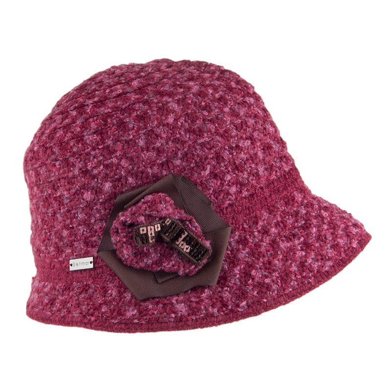 Betmar Hats Willow Cloche Hat – Bordeaux Multi 1-Size