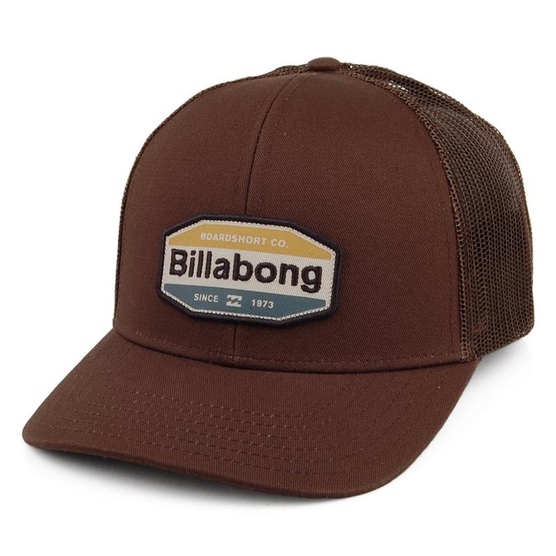 Billabong Hats Walled Trucker Cap – Brown Adjustable