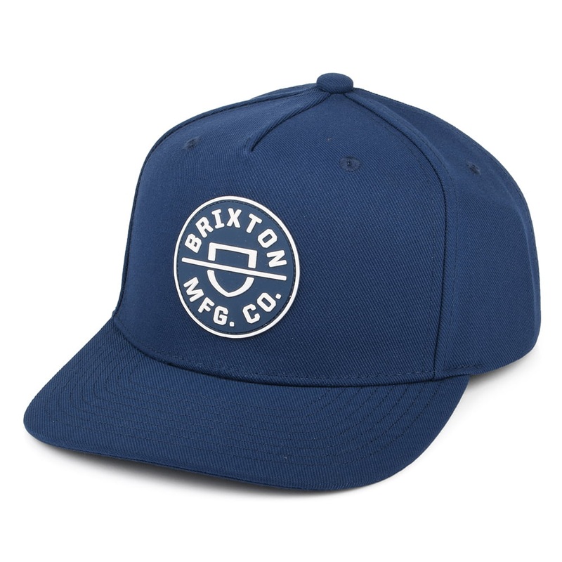 Brixton Hats Crest MP Snapback Cap – Blue Adjustable