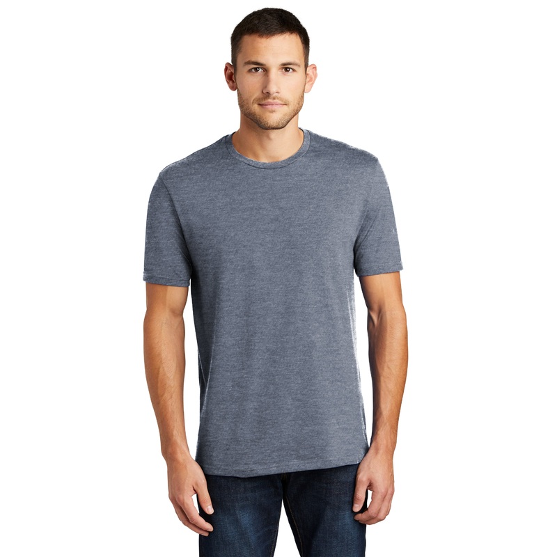 District Perfect Weight Unisex Tee – Heathered Navy S