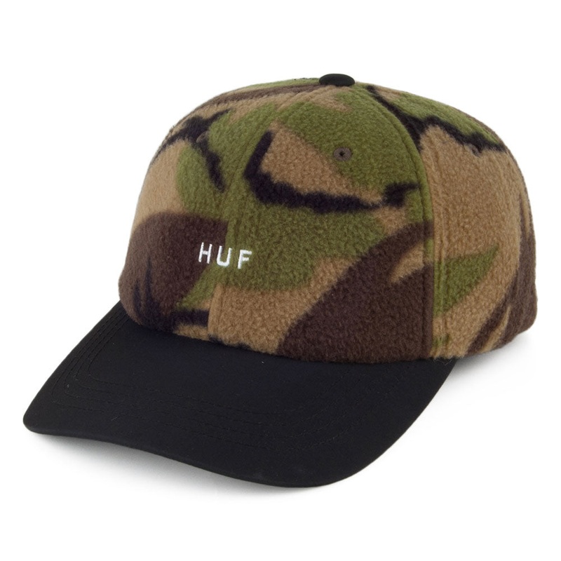HUF Polar Fleece CV 6 Panel Baseball Cap – Camouflage Adjustable