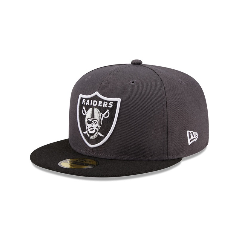 Las Vegas Raiders 59FIFTY NFL Grey Cap 7