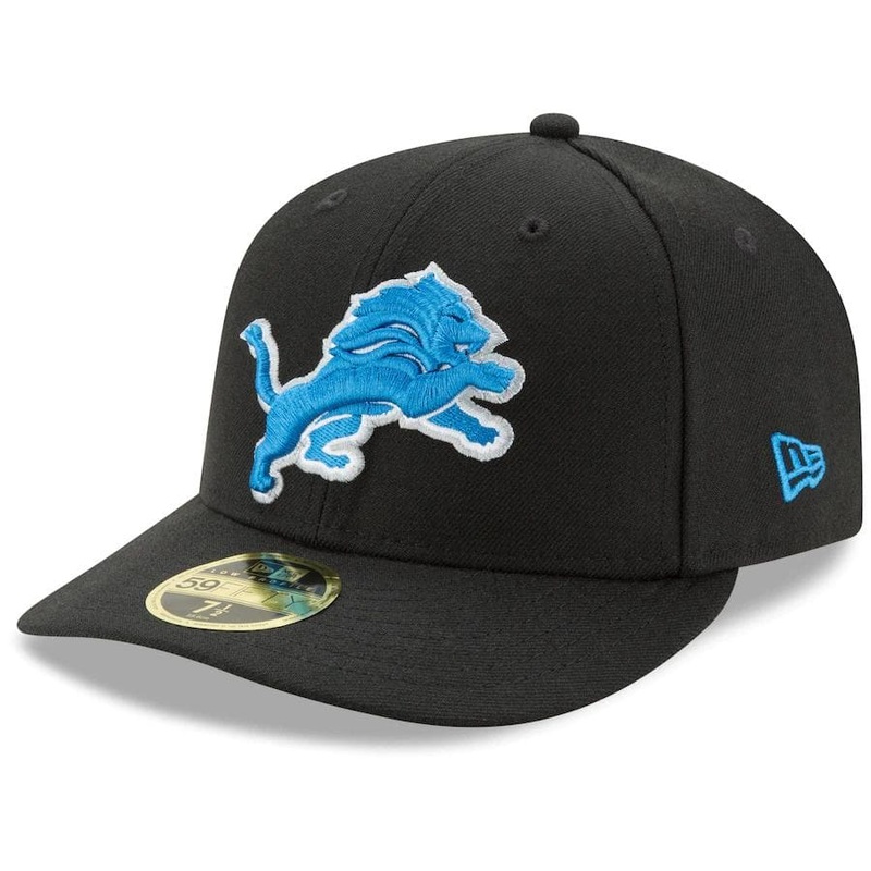 New Era Detroit Lions Black Omaha Low Profile 59FIFTY Fitted Hat
