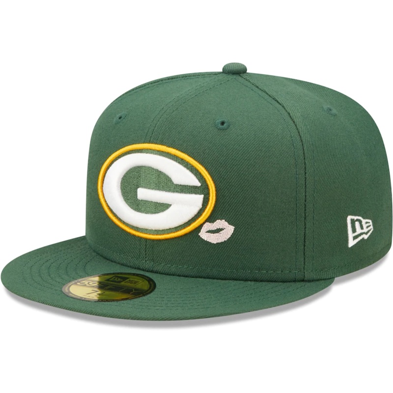 New Era Green Bay Packers Lips 59FIFTY Fitted Hat