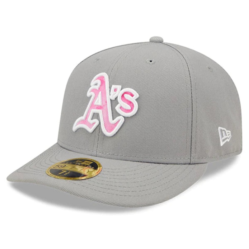 New Era Oakland Athletics Gray 2022 Mother’s Day On-Field Low Profile 59FIFTY Fitted Hat