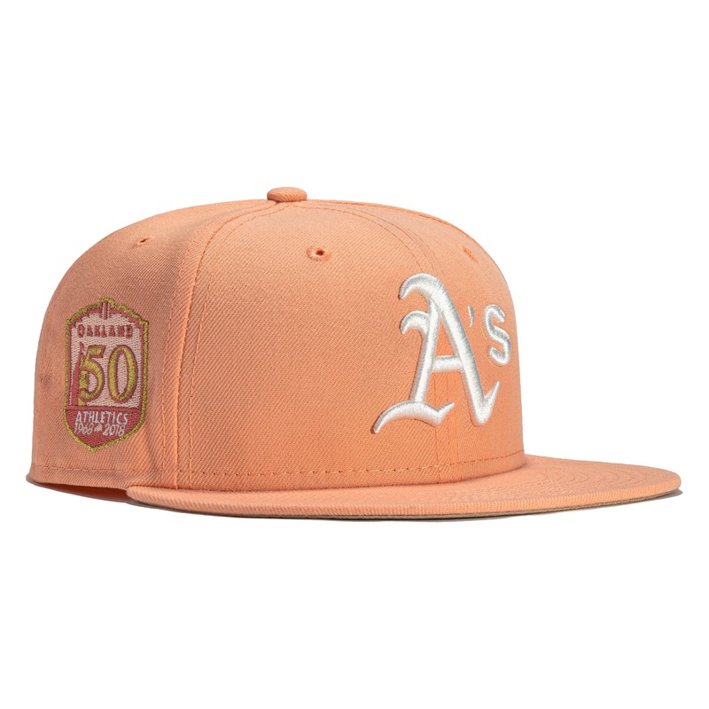 New Era Rose Gold Oakland Athletics 50th Anniversary 59FIFTY Fitted Hat