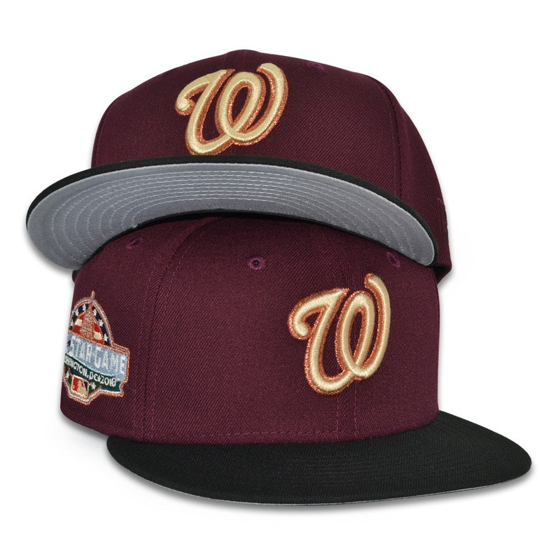 Washington Nationals “GIFTEDDDDD” Exclusive New Era 59Fifty Fitted Hat – Maroon/Black 6 7/8