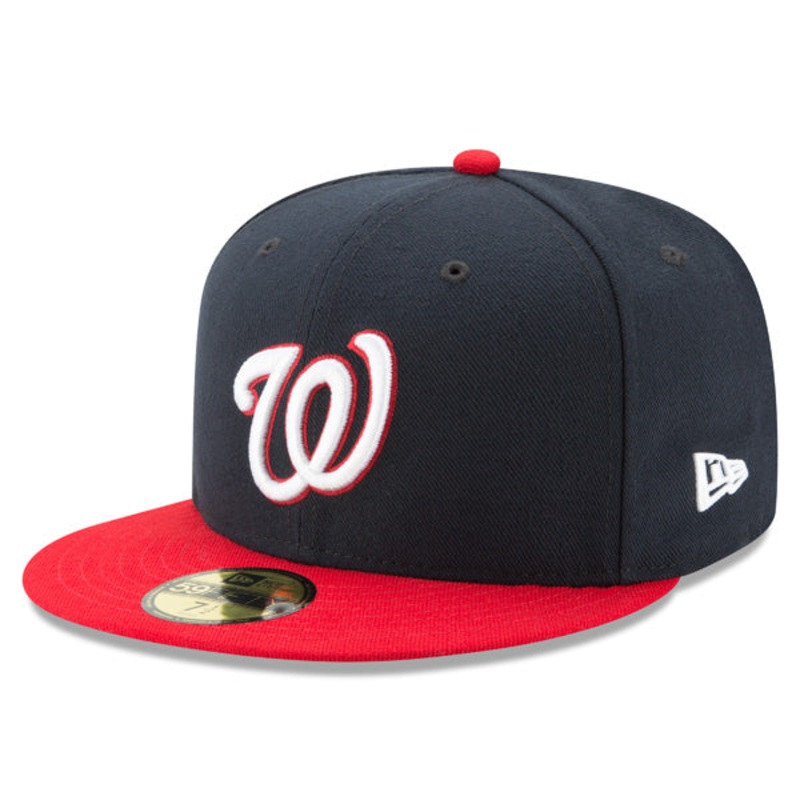 Washington Nationals New Era Authentic Collection ALTERNATE On Field 59FIFTY Fitted Hat – Navy/Red 6 7/8