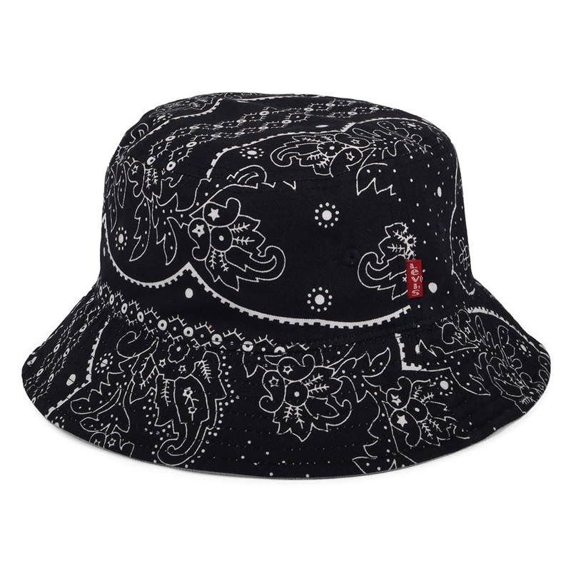 Levi’s Hats Reversible Bandana Bucket Hat – Navy Blue M