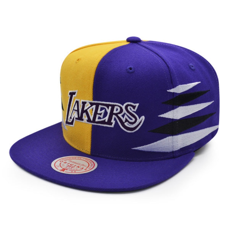 Los Angeles Lakers Mitchell & Ness DIAMOND CUT Snapback HWC Hat – Purple/Yellow