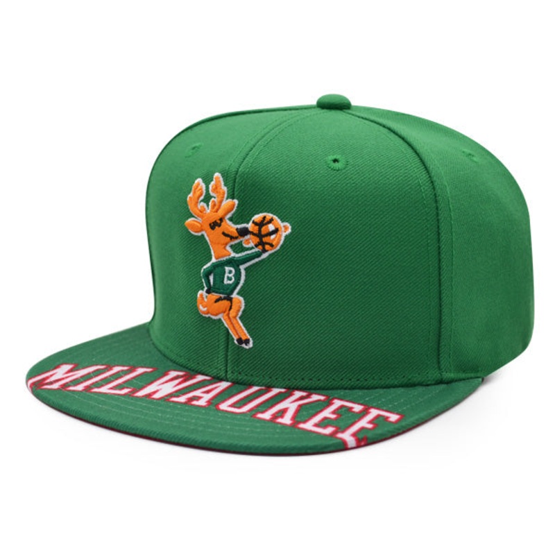 Milwaukee Bucks Mitchell & Ness SWINGMAN POP Snapback Hat – Green