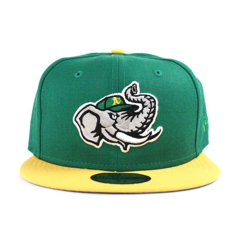Modesto Athletics New Era 59FIFTY Fitted Hat (Kelly Green Gray Under Brim) 7